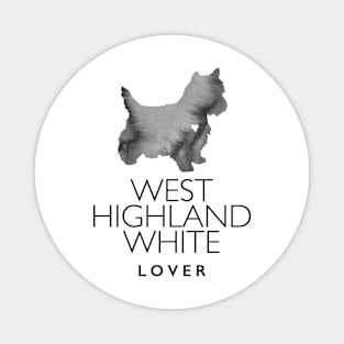 West Highland White Dog Lover Gift - Ink Effect Silhouette Magnet